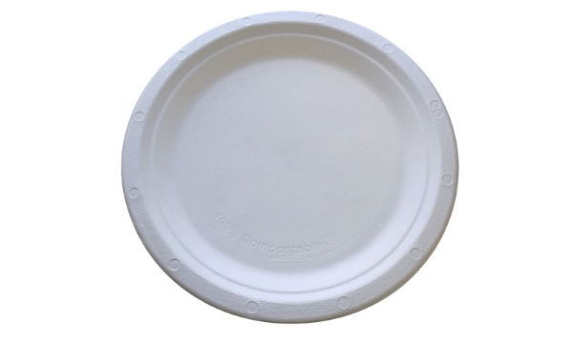 Picture of 7" Bagasse Round Plate (20x50`s) - 109755