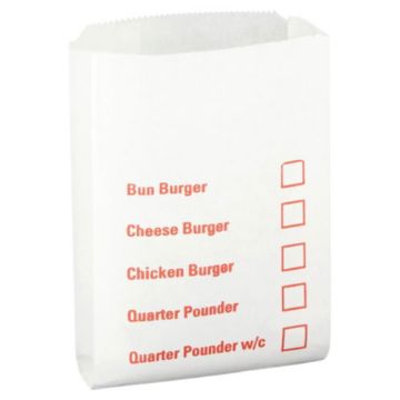 Picture of Burger Bag Tick Box 5x8x9" (1000)