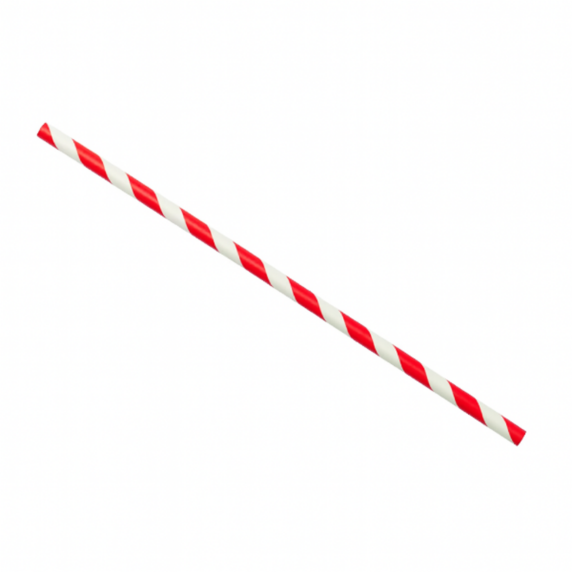 Picture of 6x197mm, 3ply, Greenspirit Paper Straws Red Stripes (50x100) - 140032