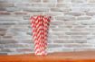 Picture of 6x197mm, 3ply, Greenspirit Paper Straws Red Stripes (50x100) - 140032
