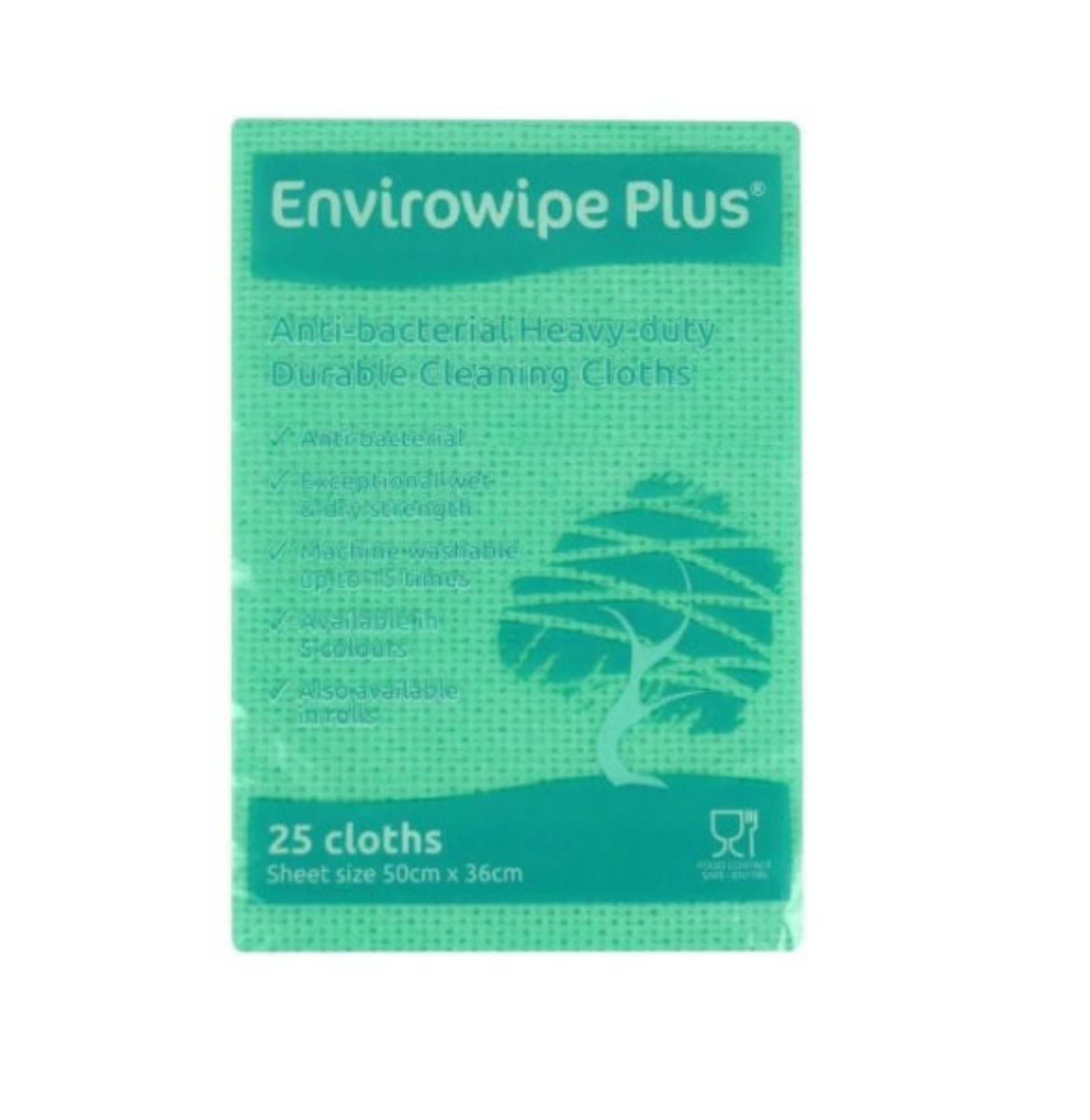 Picture of Envirowipe Plus Folded Cleaning Cloths Green (6x25) - 122083