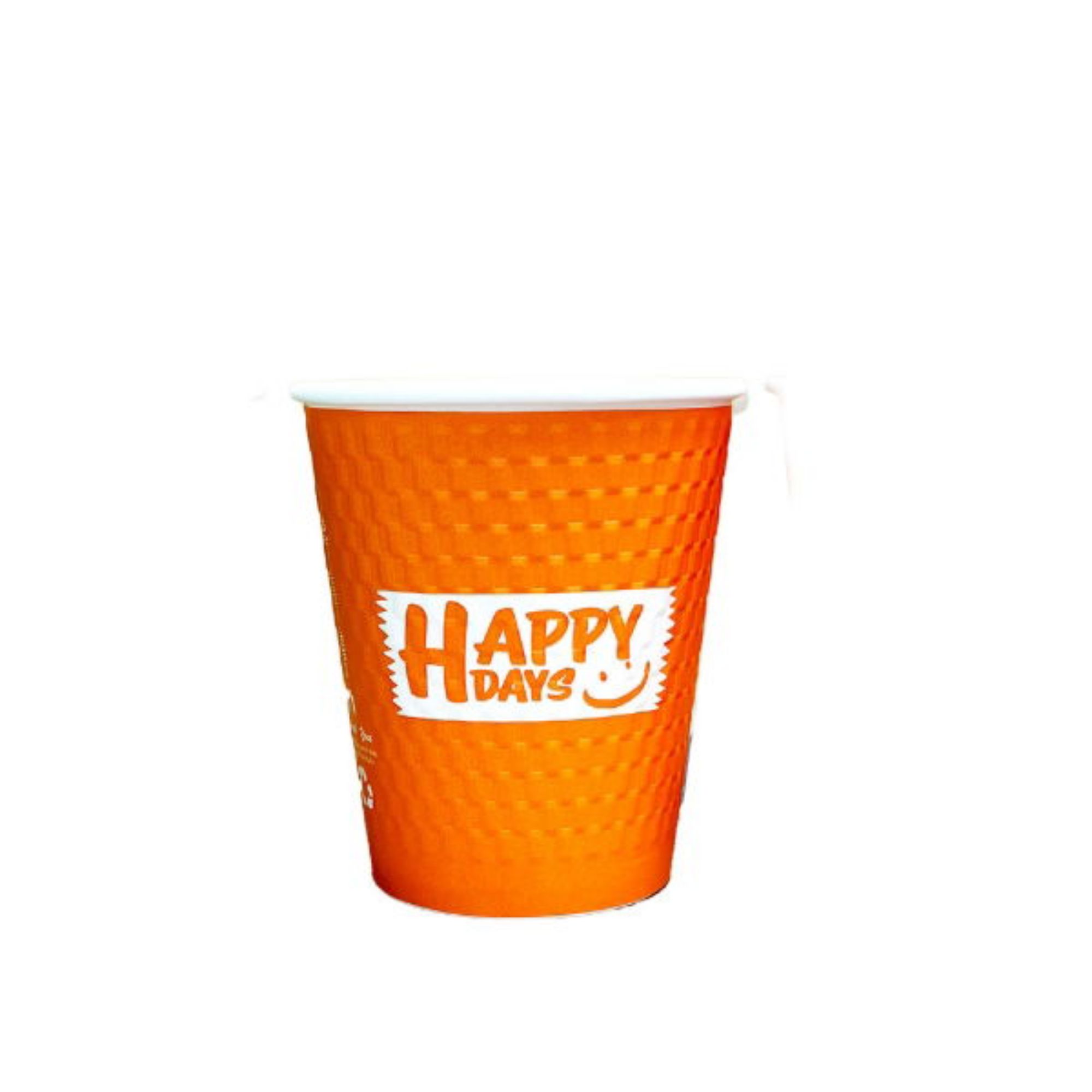 Picture of 8oz Embossed Happy Days PE DW Hot Cups  (20x25) - 100319