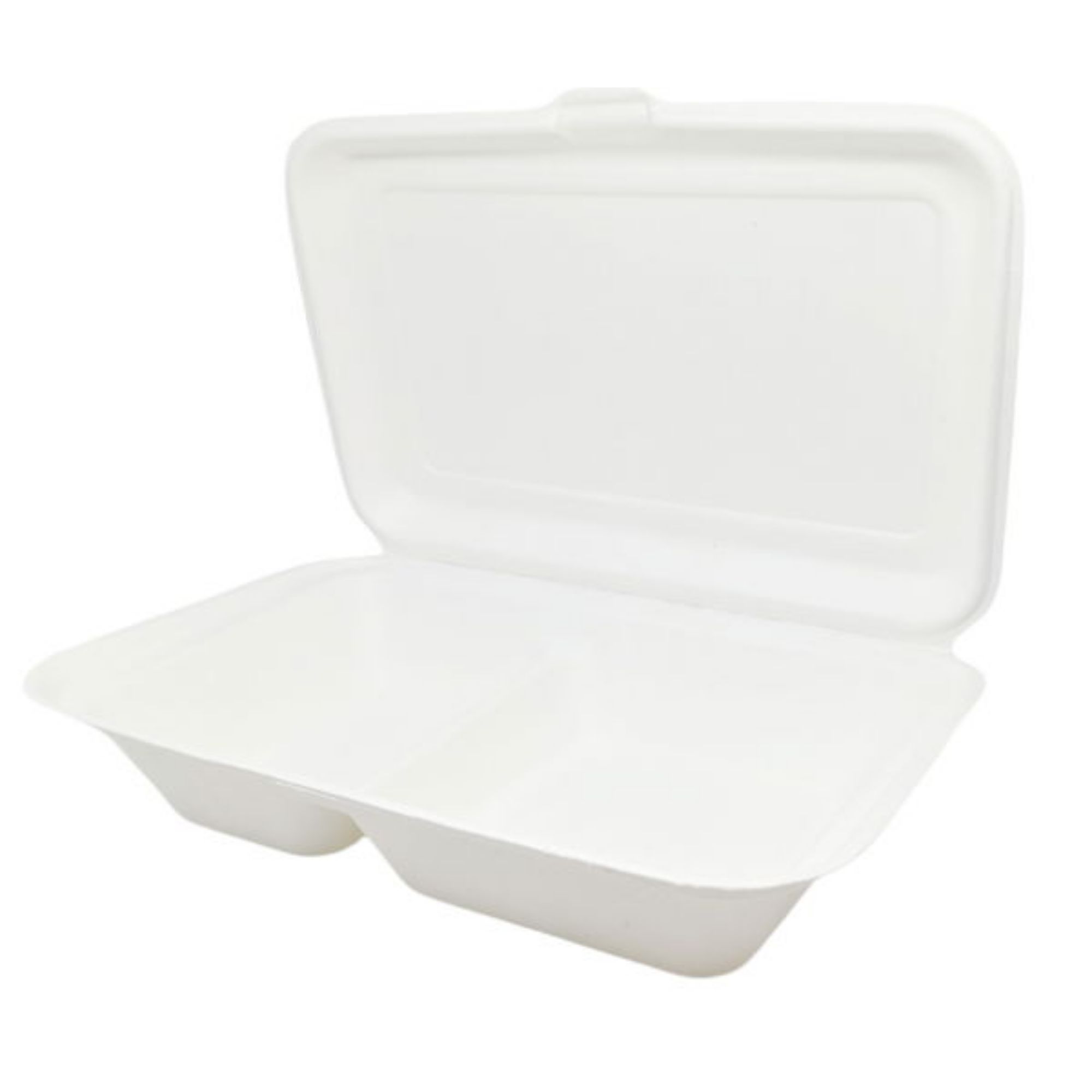 Picture of 9x6x2" - 2 Compartment Bagasse Meal Box (1000ml) (5x50) - 1206660