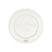 Picture of 80mm White Compostable Hot Cup Lids (8oz) (10x100) - 105002