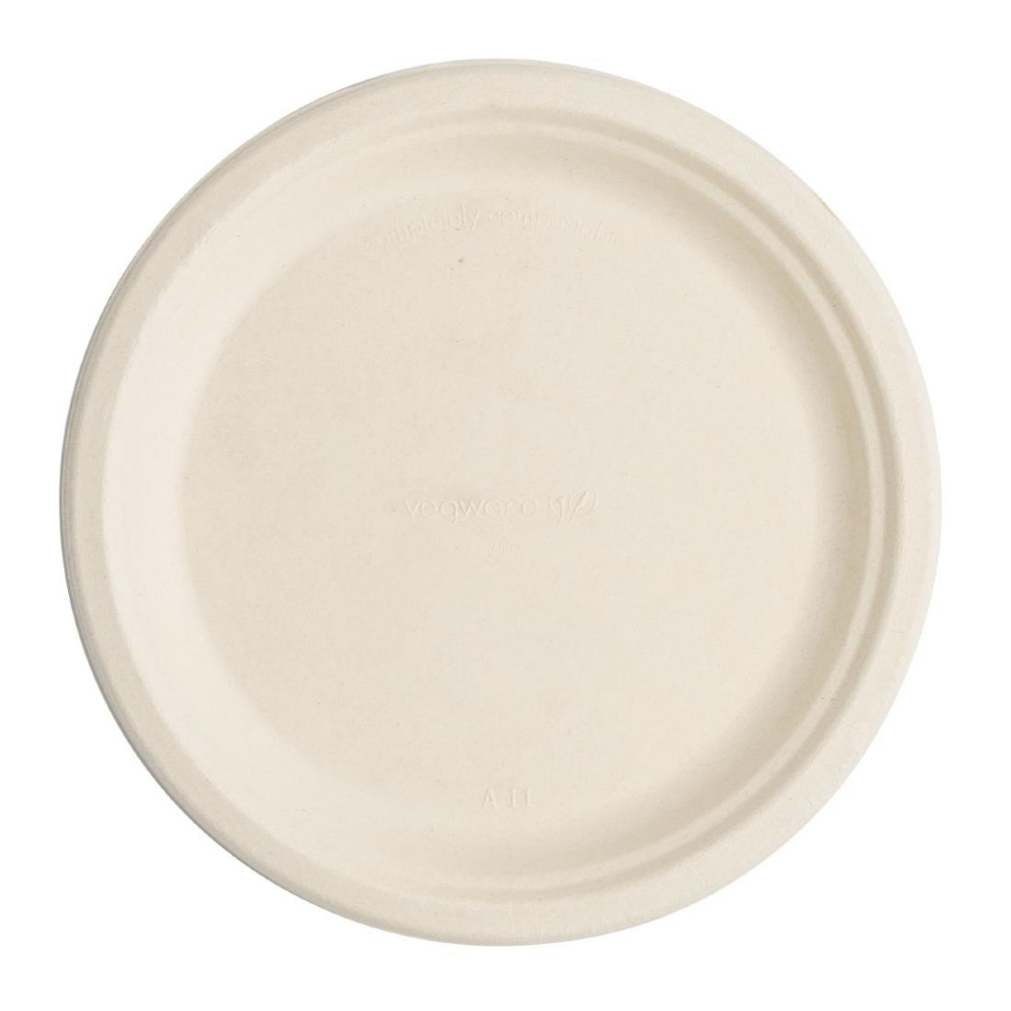 Picture of Vegware Compostable Nourish Moulded Fibre Plate Natural 9"/226mm (500 pack) - DX583