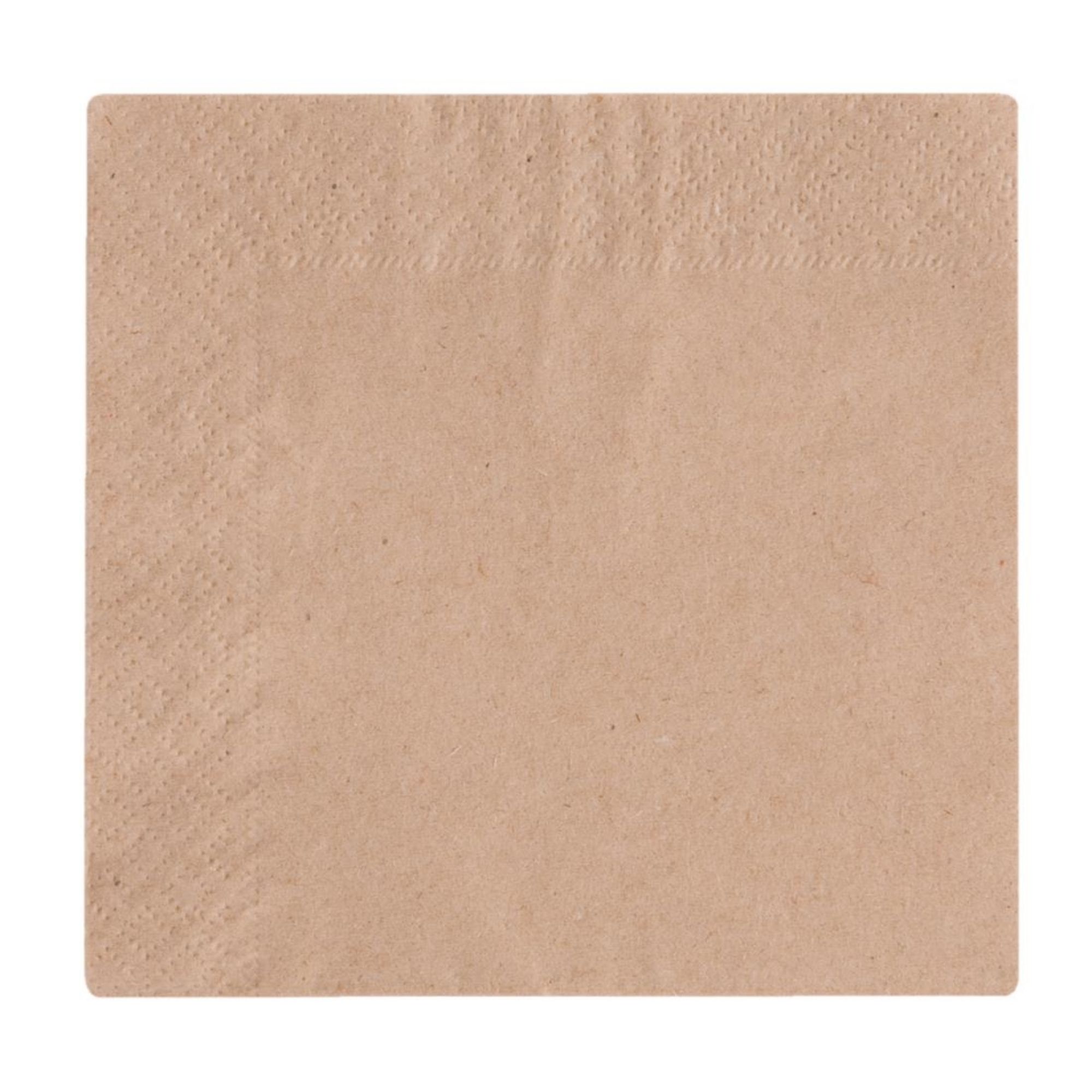 Picture of Vegware Recycled Cocktail Napkin Kraft 24x24cm 2ply 1/4 Fold (4000 pack) - DW629
