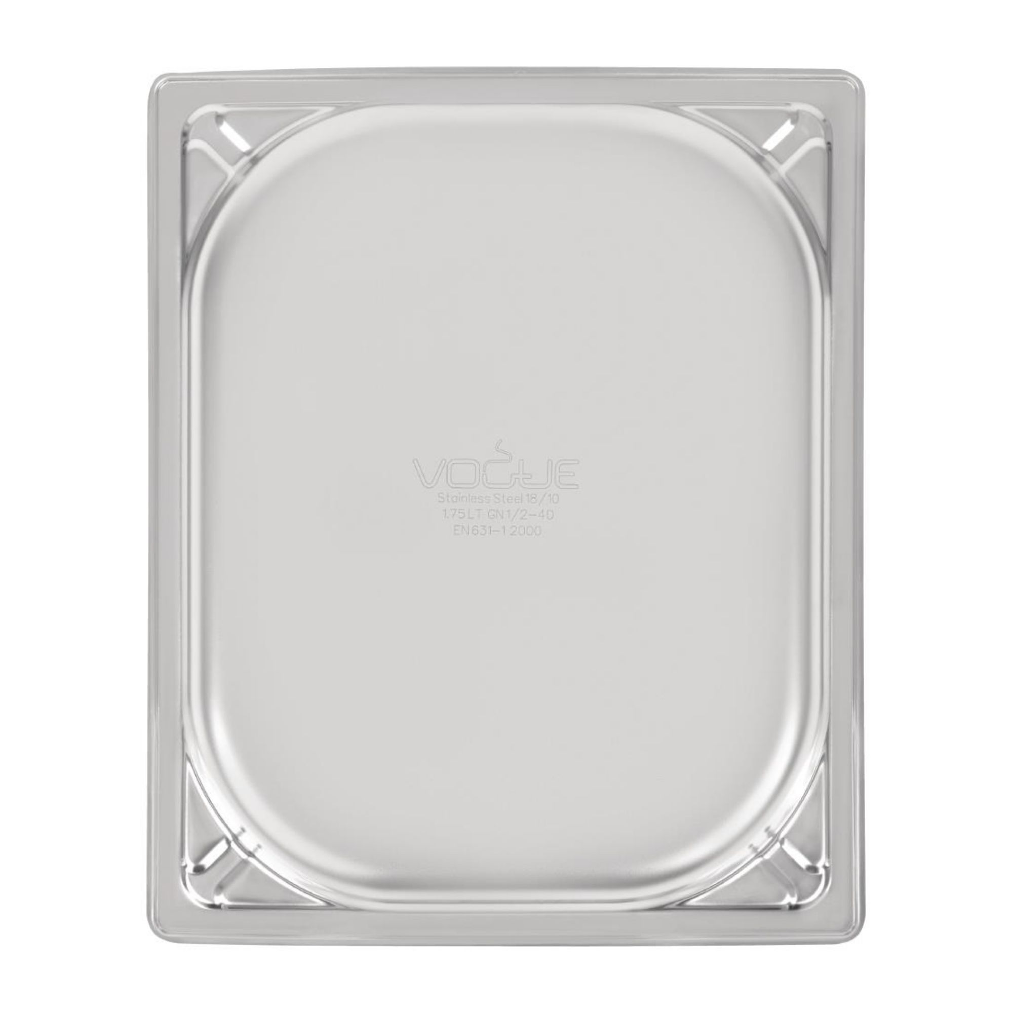 Picture of Vogue Heavy Duty Stainless Steel 1/2 Gastronorm Tray 40mm