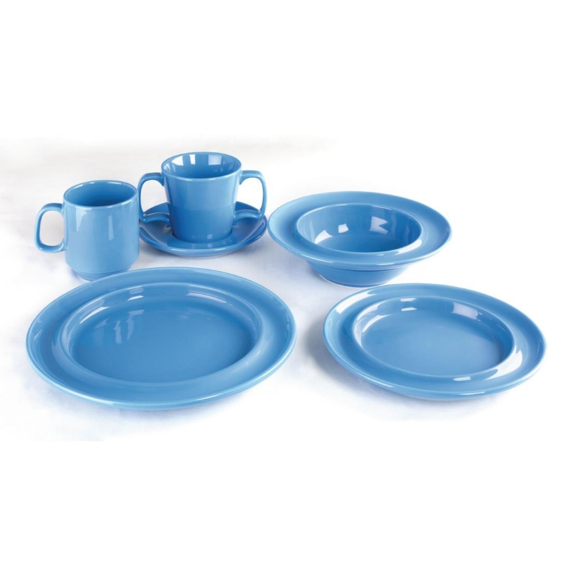 Picture of Olympia Heritage Raised Rim Bowls Blue 205mm (4 Pack)