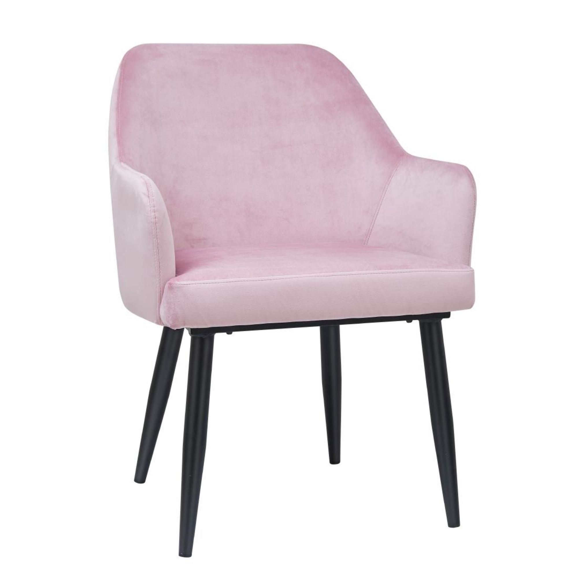 Picture of Bolero Lia Velvet Effect Chairs Dusty Pink (2 Pack) - DP198