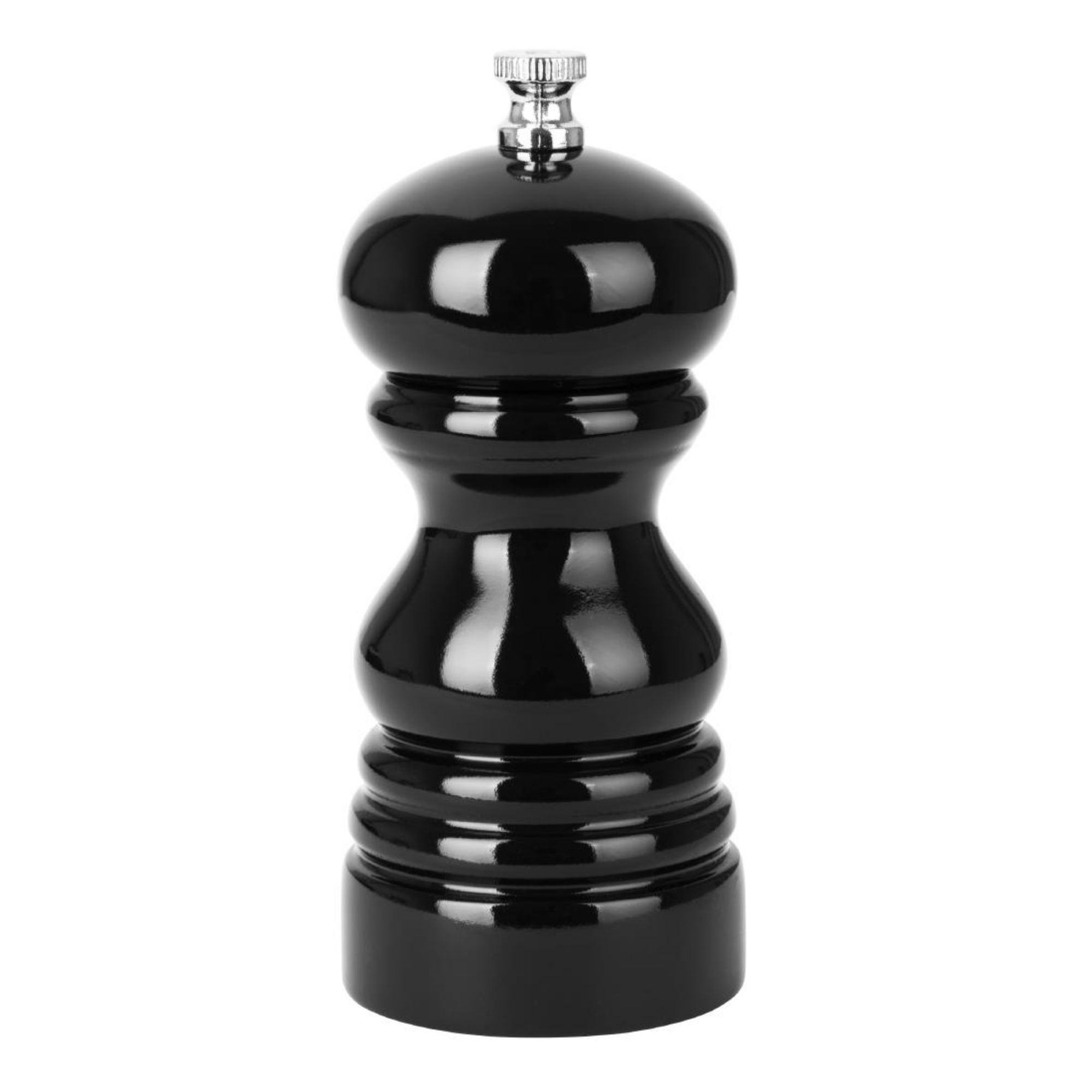 Picture of Olympia Salt Or Pepper Grinder Black Hevea Wood 125mm - DN651