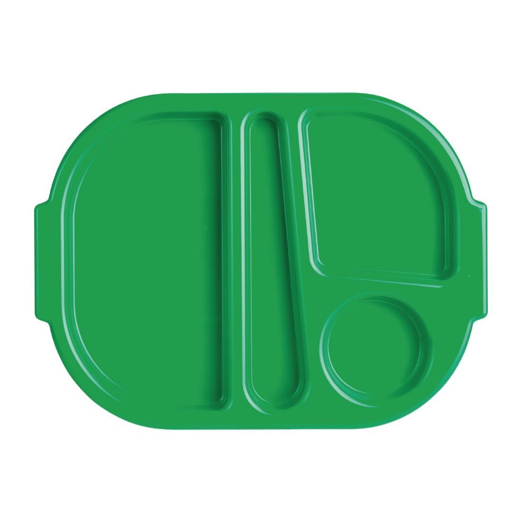 Picture of Olympia Kristallon Small Polypropylene Compartment Food Trays Green 321mm - DL128