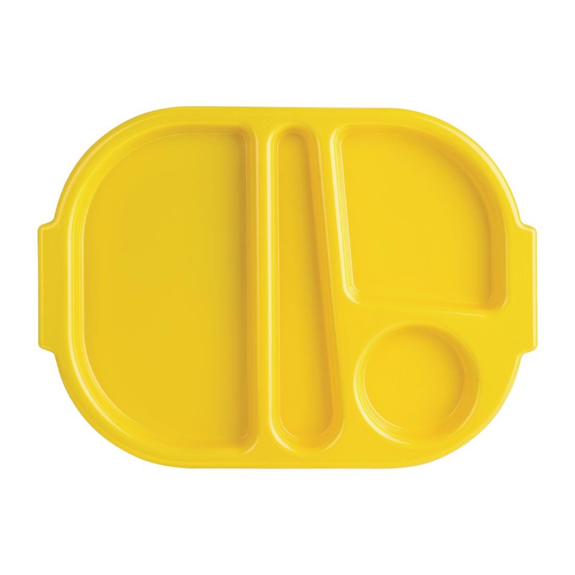 Picture of Olympia Kristallon Small Polypropylene Compartment Food Trays Yellow 321mm - DL127