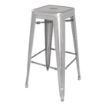 Picture of Bolero Bistro Galvanised Steel High Stool (4 Pack) - DL876