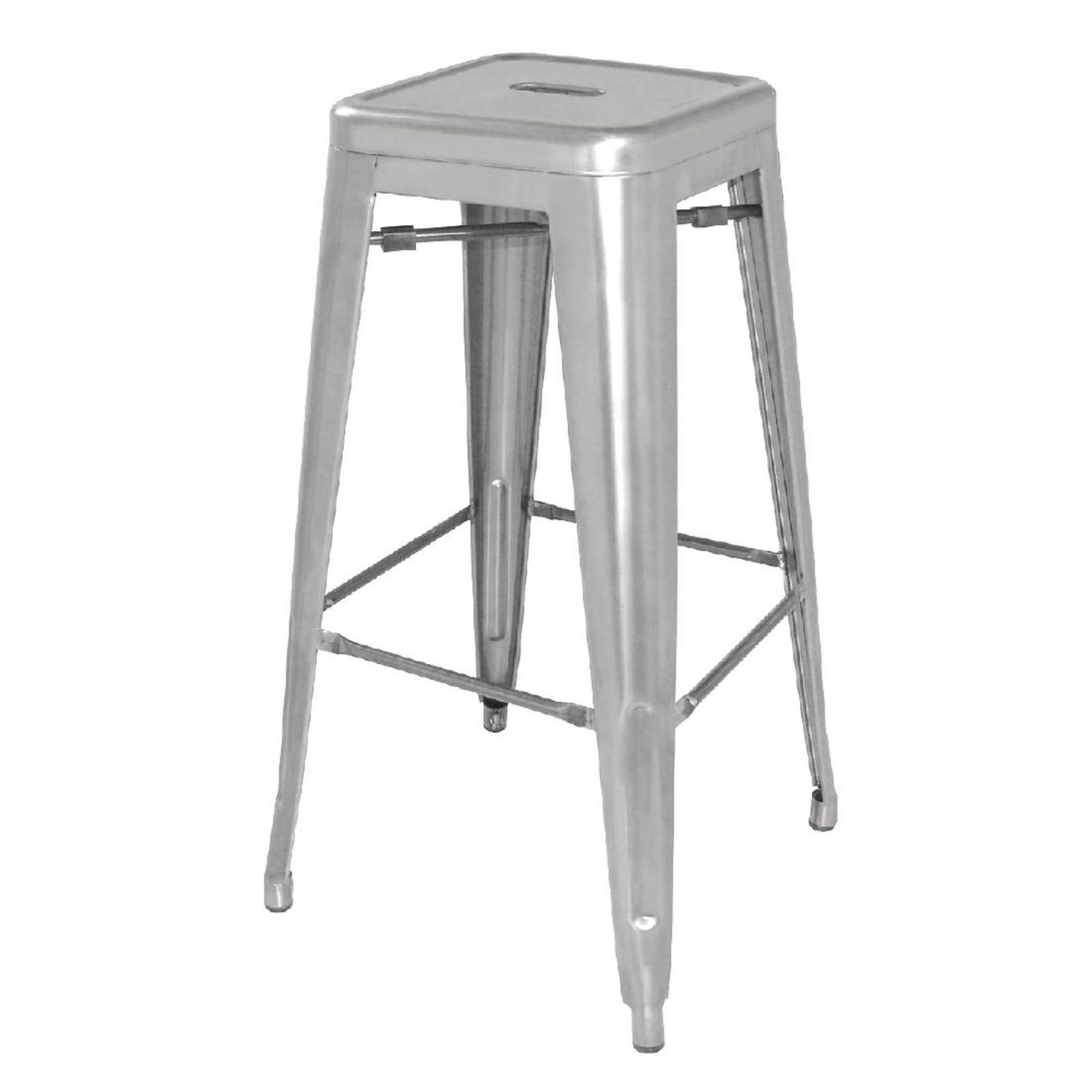 Picture of Bolero Bistro Galvanised Steel High Stool (4 Pack) - DL876