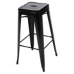 Picture of Bolero Bistro Steel High Stool Black (4 pack) - DL881