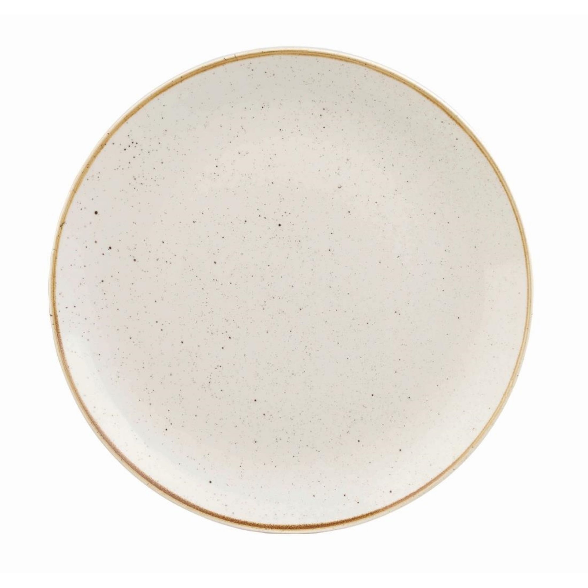 Picture of Churchill Stonecast Round Coupe Plate Barley White 200mm (12 Pack) - DK518