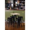 Picture of Bolero Bistro Steel High Stool Black (4 pack) - DL881