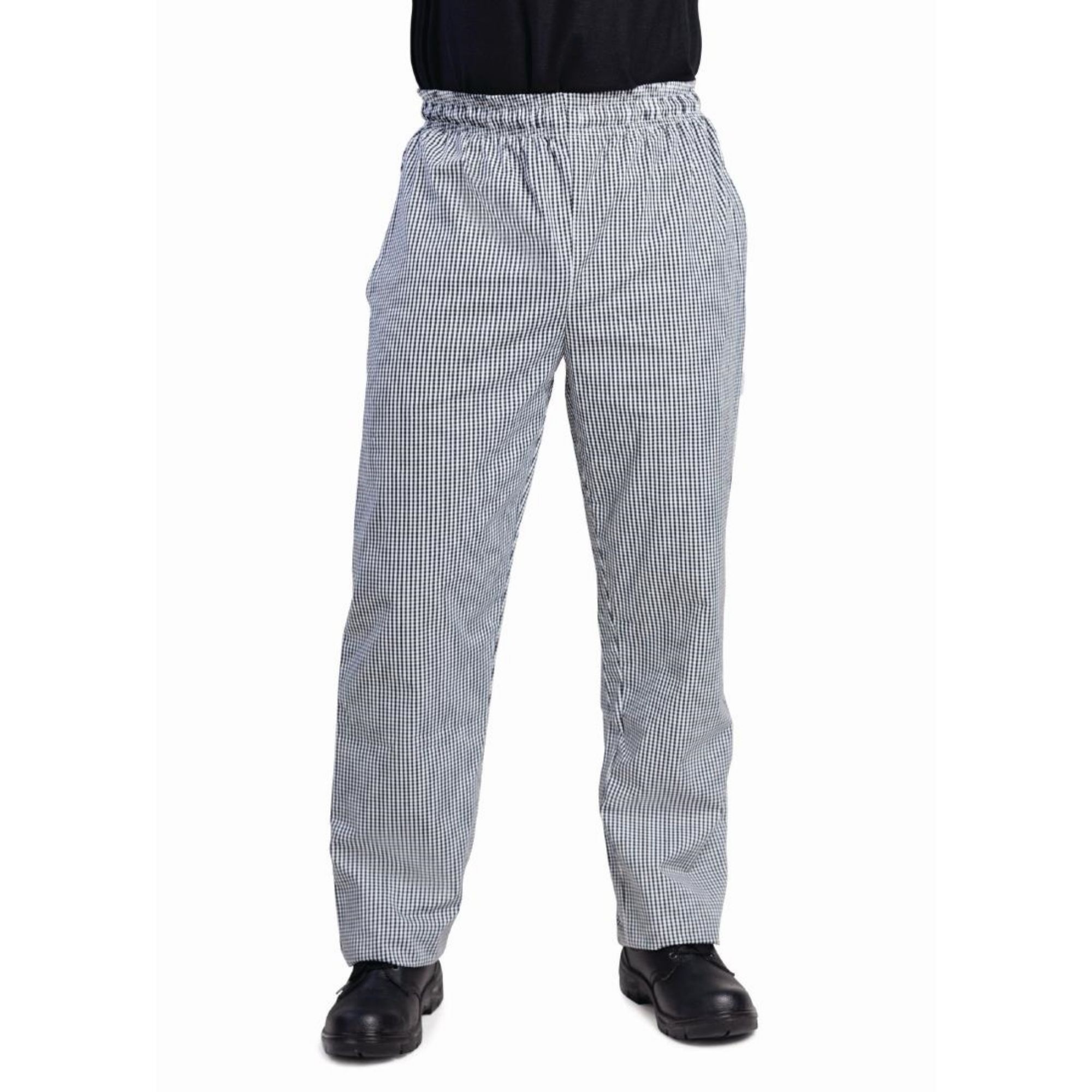 Picture of Whites Unisex Vegas Chefs Trousers Black and White Check XS - DL712-XS
