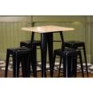 Picture of Bolero Bistro Steel High Stool Black (4 pack) - DL881