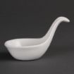 Picture of Olympia Whiteware Miniature Spoon Shape Dipping Bowls 57x 57mm (12 Pack) - DK801
