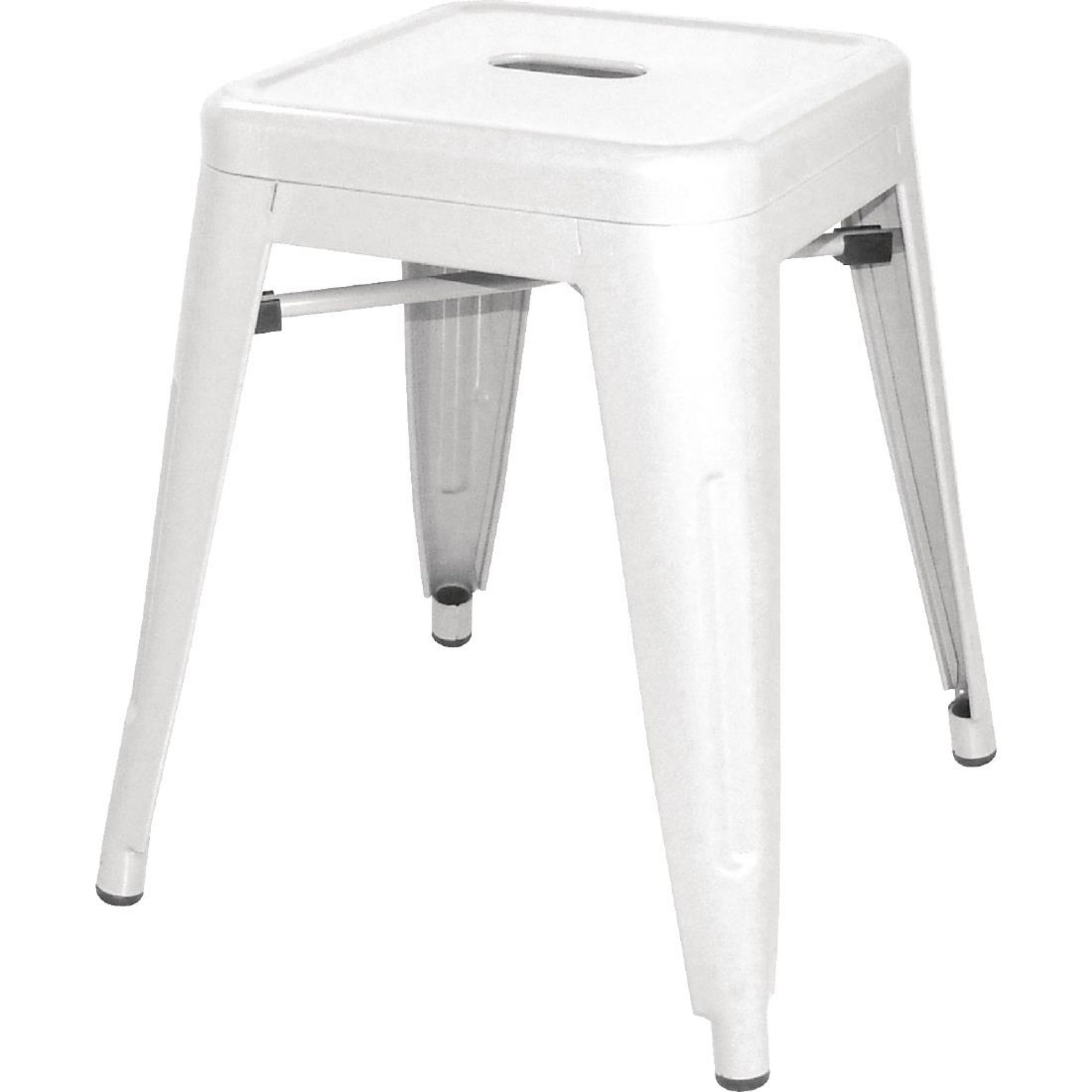 Picture of Bolero Bistro Steel Low Stool White (4 pack) - DL869