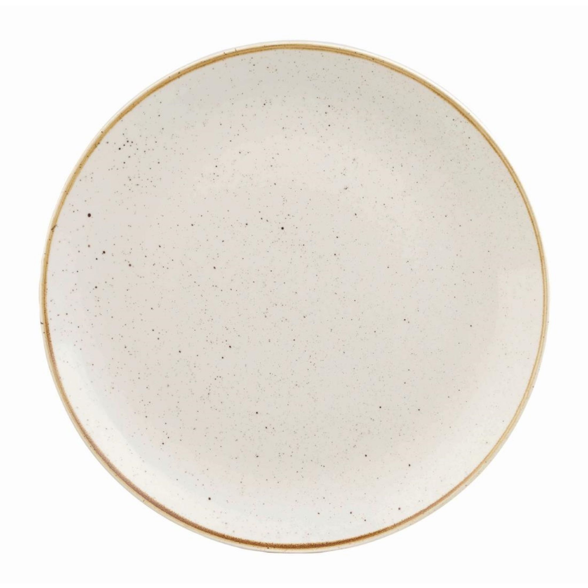 Picture of Churchill Stonecast Round Coupe Plate Barley White 185mm (12 Pack) - DK520
