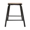 Picture of Bolero Cantina Low Stools with Wooden Seat Pad Black (4 pack) - DE481
