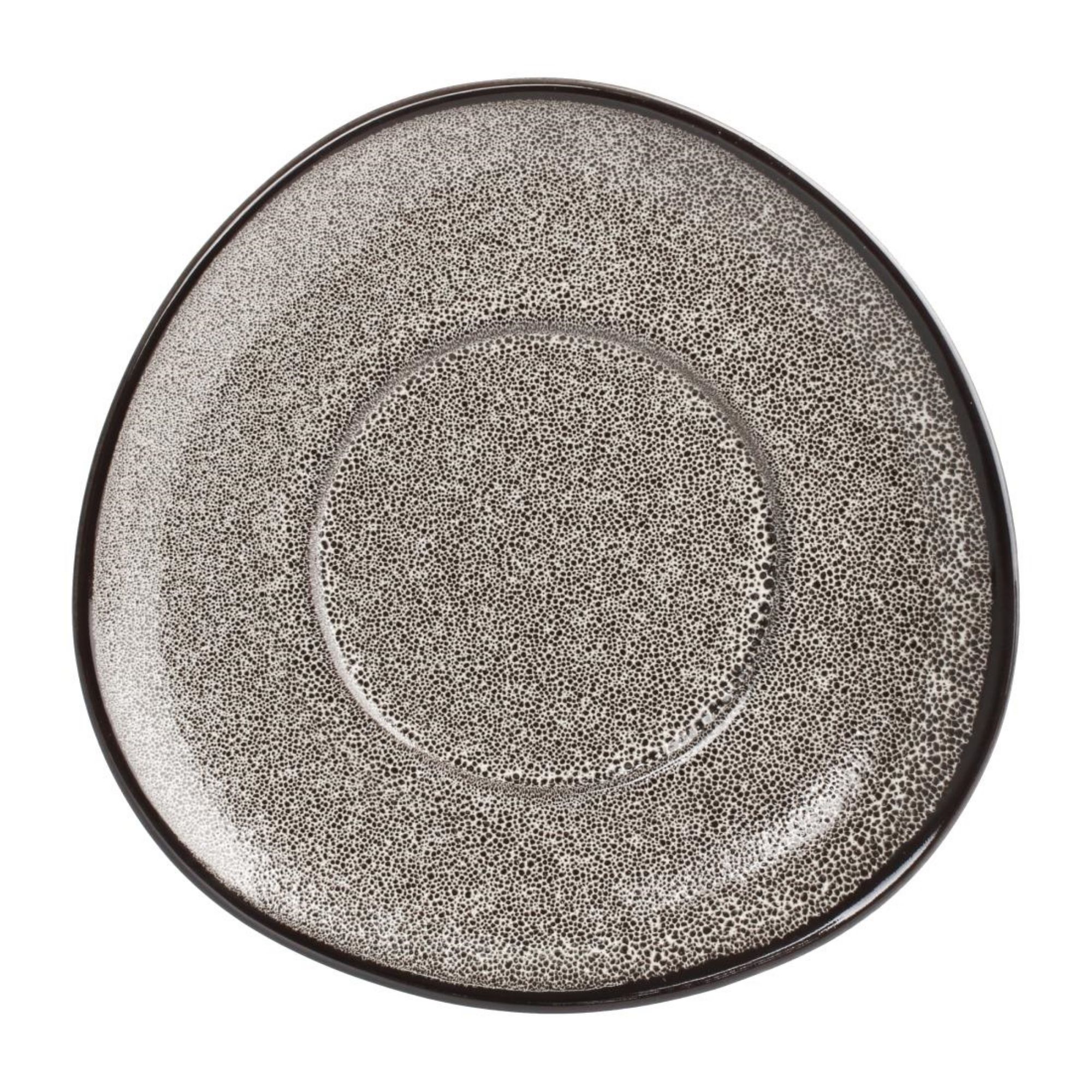 Picture of Olympia Mineral Triangular Cappuccino Saucer Grey Stone 150mm (6 pack) - DF182