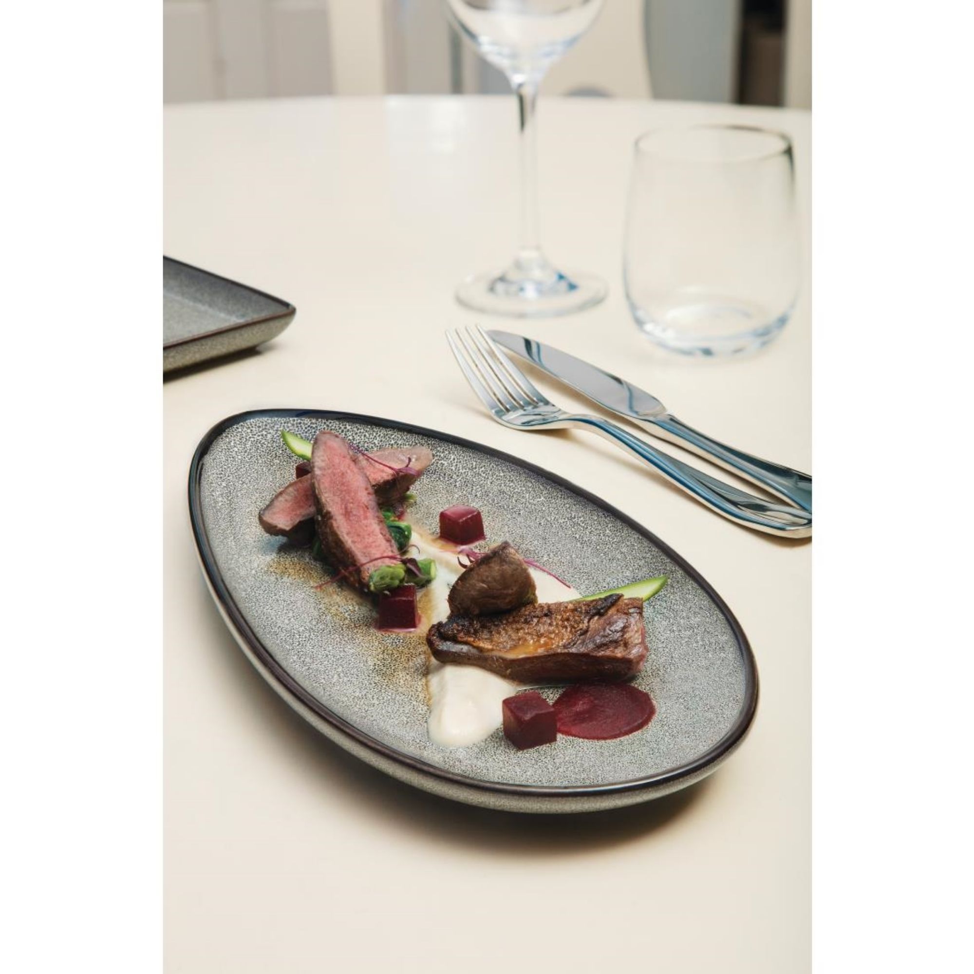 Picture of Olympia Mineral Leaf Plates 255mm (6 pack)