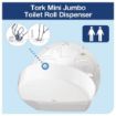 Picture of Tork Mini Jumbo Toilet Roll Dispenser White - DB463