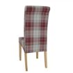 Picture of Bolero Austin Dining Chairs Wine Tartan (2 pack) - DB989