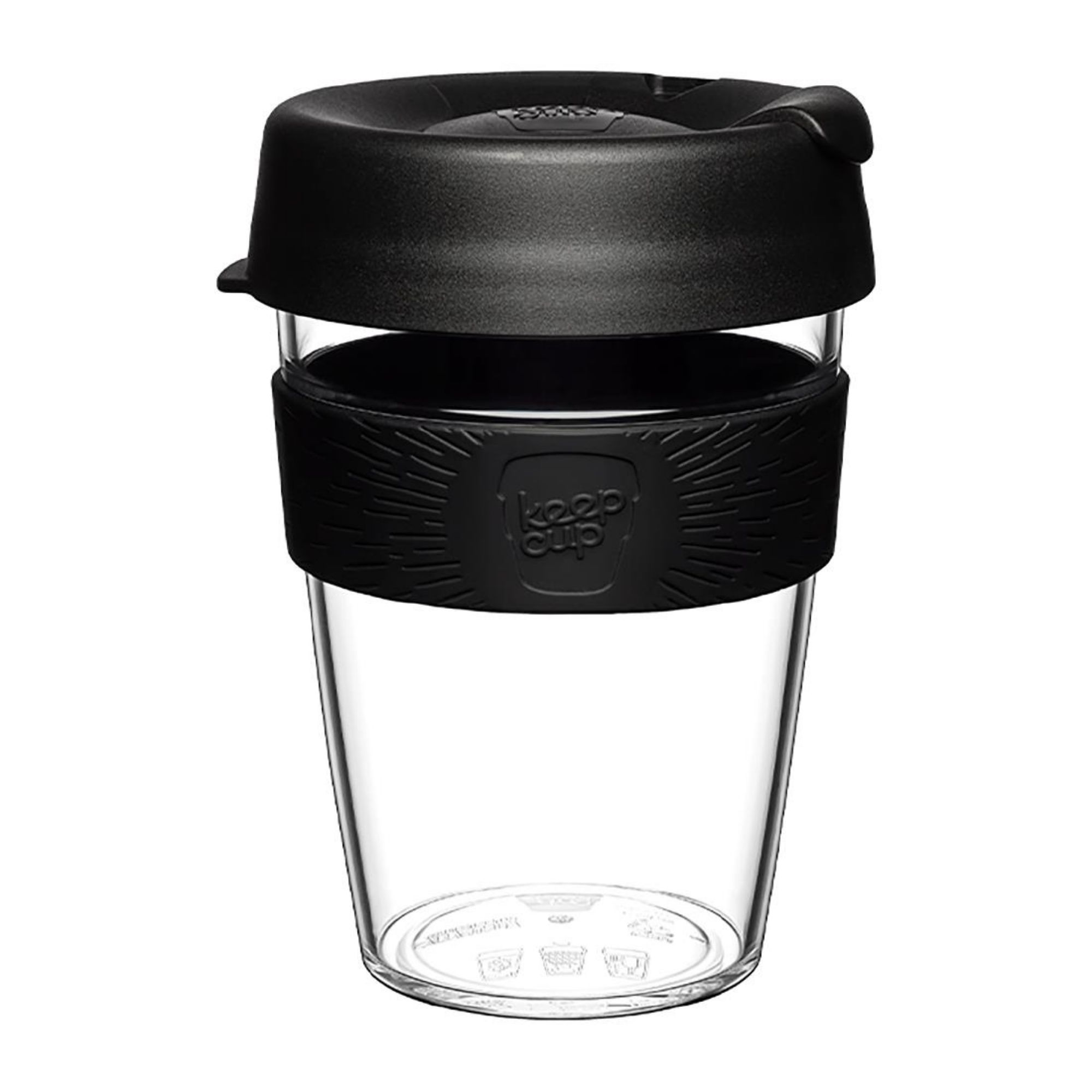 Picture of KeepCups Clear Reusable Cups Black 12oz - CZ743