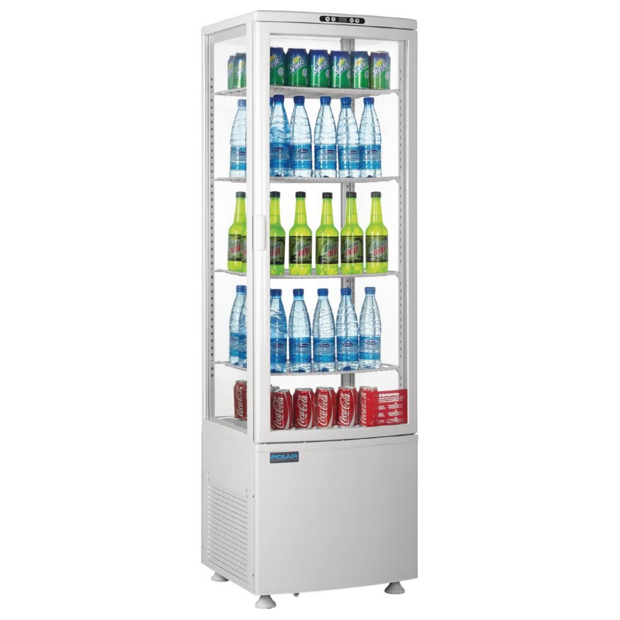Picture of Polar C-Series Energy Efficient Curved Door Display Fridge White 235Ltr