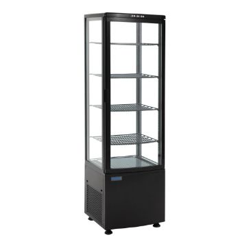 Picture of Polar C-Series Energy Efficient Curved Door Display Fridge Black 235Ltr