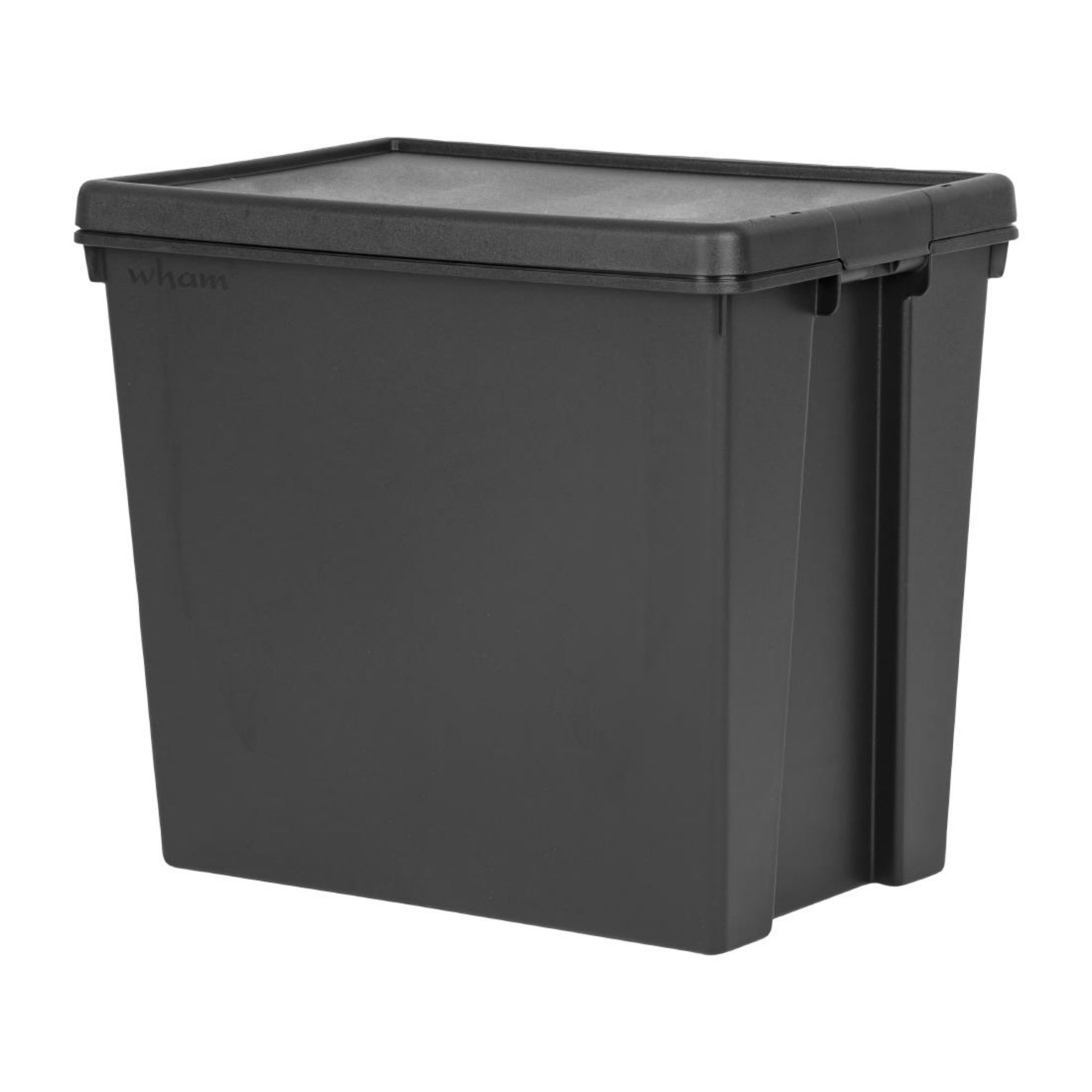 Picture of Wham Bam Recycled Storage Box & Lid Black 92Ltr - CX095
