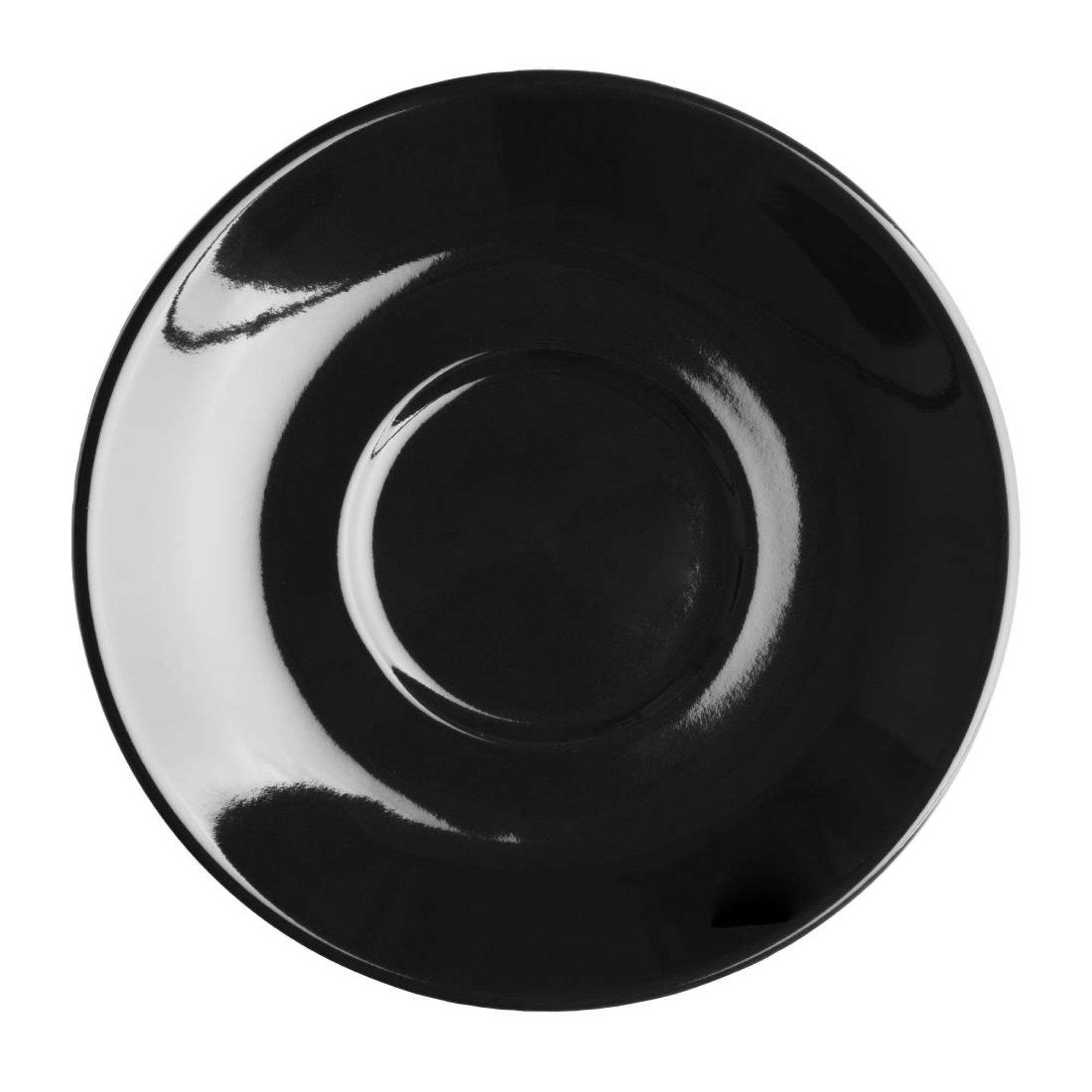 Picture of Olympia Cafe Flat White Saucer Black (12 pack) - CU962