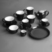 Picture of Olympia Cafe Coupe Plate Black - 200mm 8" (12 Pack) - CU950