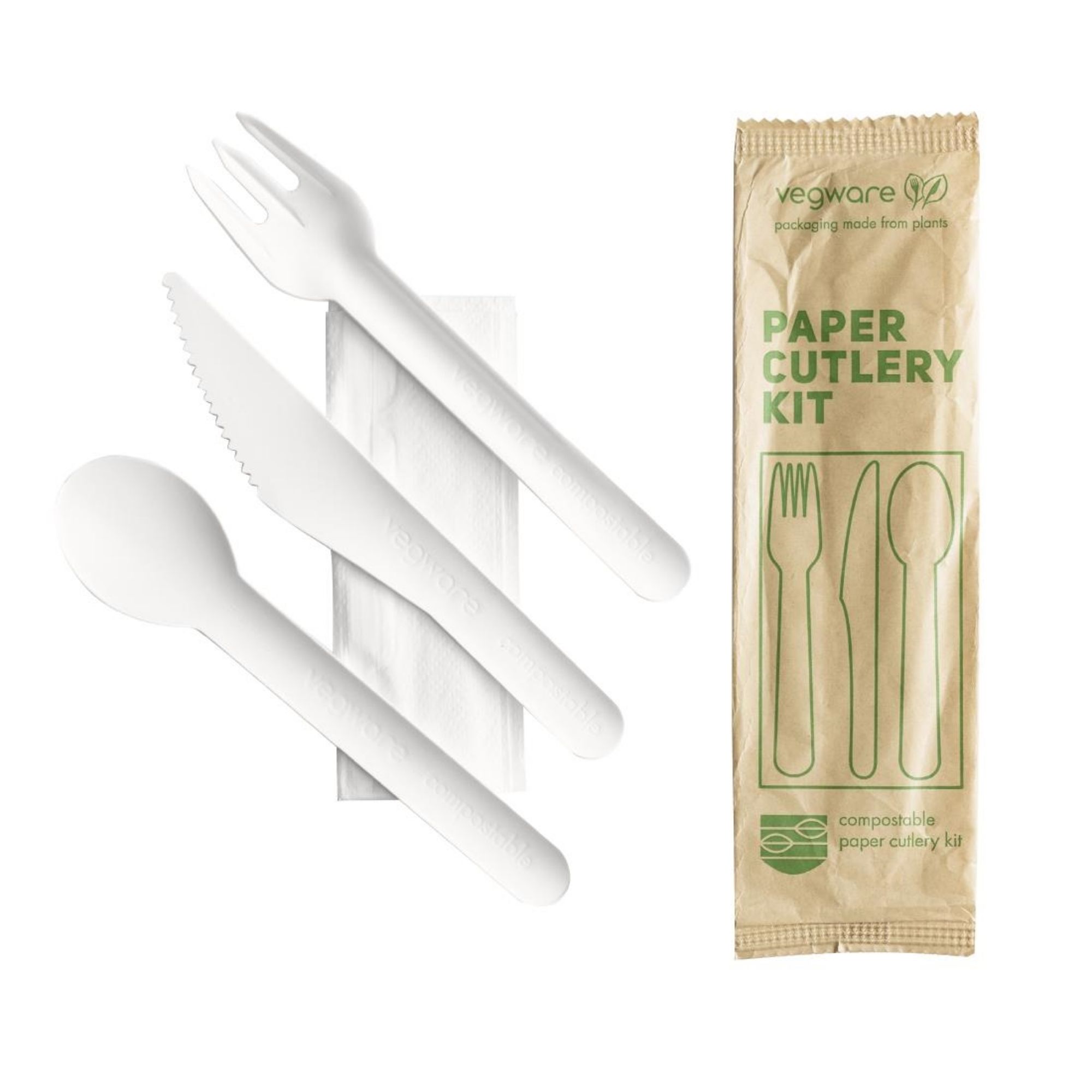 Picture of Vegware Compostable Paper Cutlery Kit 4in1 (250 Pack) - CU545