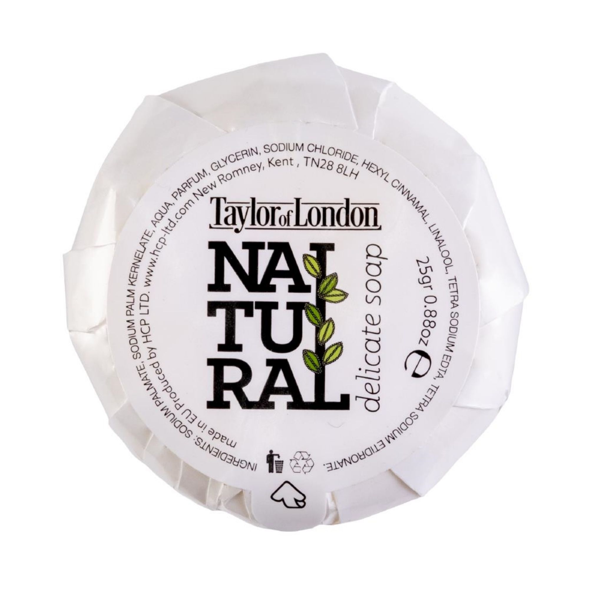 Picture of Hotel Complimentary Taylor of London 90% Natural Pleated Soap 25g (100 pack) - CU221