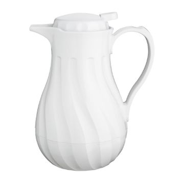 Picture of Olympia Insulated Swirl Jug White 1.2Ltr