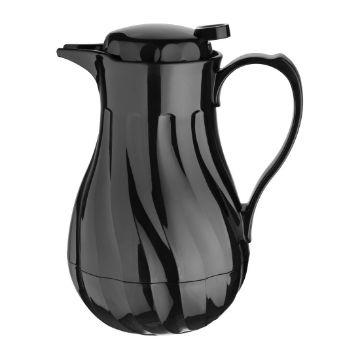 Picture of Olympia Insulated Swirl Jug Black 1.2Ltr