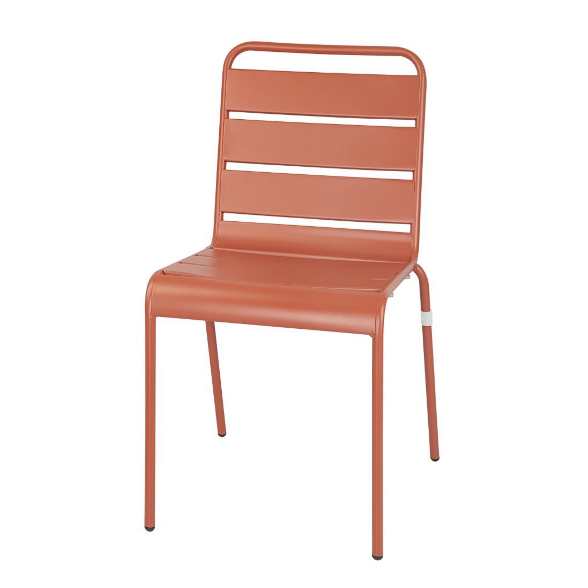 Picture of Bolero Amalfi Slatted Steel Side Chairs Terracotta (4 pack) - CK063