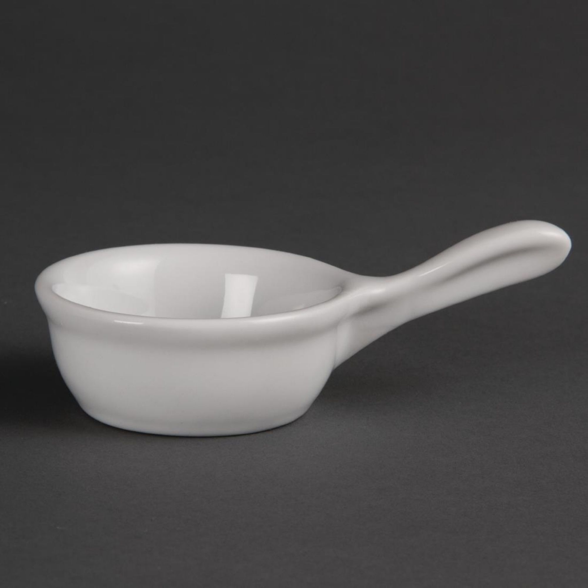 Picture of Olympia Whiteware Miniature Pan Shaped Bowls 35ml 1.2oz (12 pack) - CE544