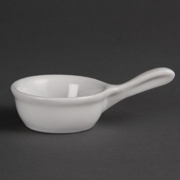Picture of Olympia Whiteware Miniature Pan Shaped Bowls 35ml 1.2oz (12 pack)