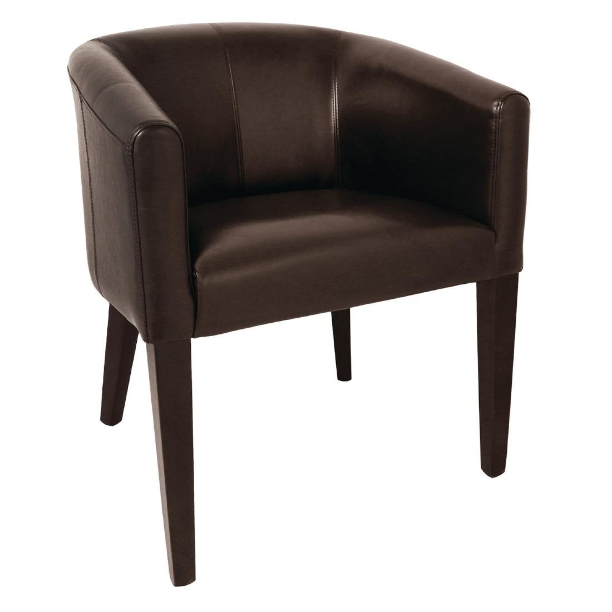 Picture of Bolero PU Leather Tub Armchair Dark Brown (Single) - CE593