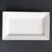 Picture of Olympia Lumina Wide Rim Rectangular Plates White 257x 155mm (4 pack) - CD630