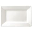 Picture of Olympia Lumina Wide Rim Rectangular Plates White 257x 155mm (4 pack) - CD630