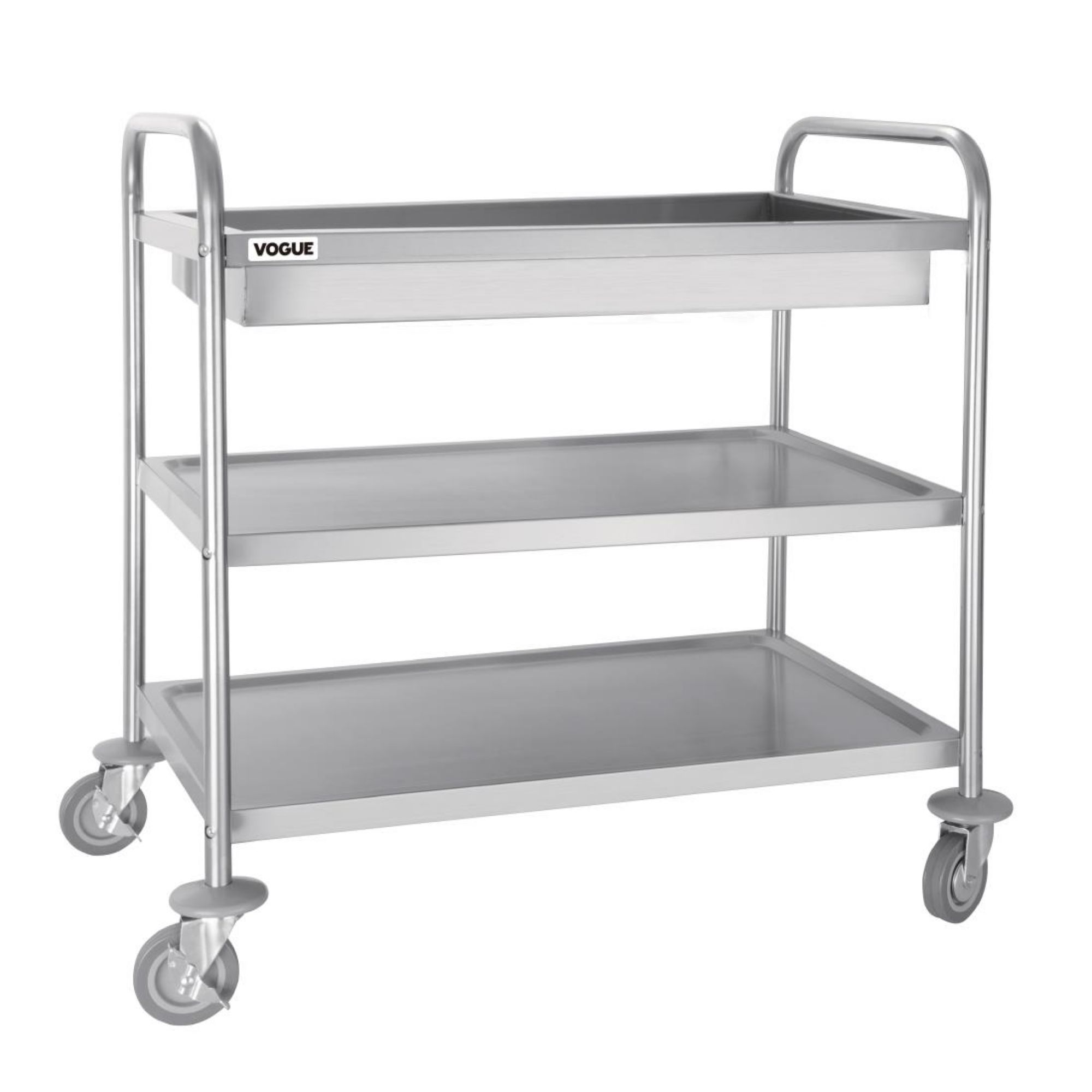 Picture of Vogue Stainless Steel 3 Tier Deep Tray Clearing Trolley - CC365