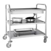 Picture of Vogue Stainless Steel 3 Tier Deep Tray Clearing Trolley - CC365