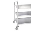 Picture of Vogue Stainless Steel 3 Tier Deep Tray Clearing Trolley - CC365